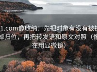91.com像收纳：先把对象有没有被换掉归位，再把转发语和原文对照（像在用显微镜）