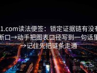 91.com读法便签：锁定证据链有没有断口→动手把图表口径写到一句话里→记住先把链条走通