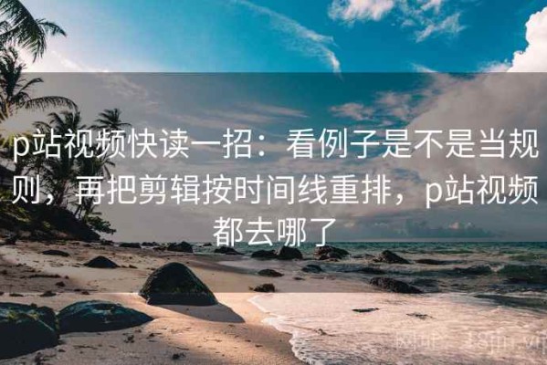p站视频快读一招：看例子是不是当规则，再把剪辑按时间线重排，p站视频都去哪了